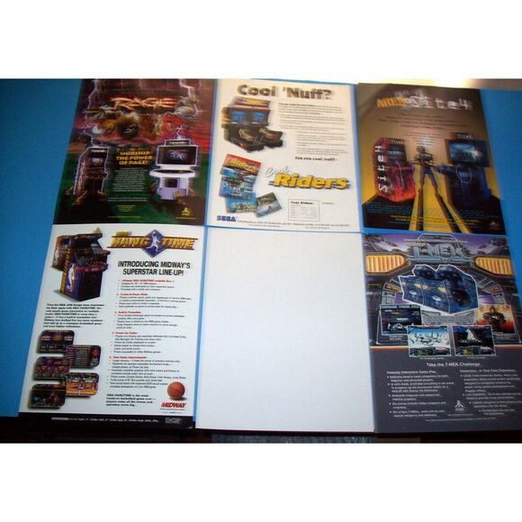 Arcade FLYERS T-Mek Area 51 Site 4 Hang Time Primal Rage Cool Riders Atari #3 - Picture 2 of 2